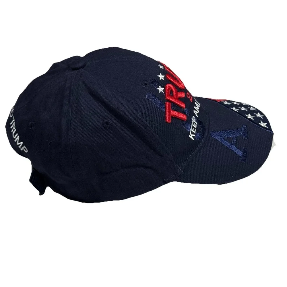 Navy Blue Trump 2024 Hat Keep America Great USA Adjustable Baseball Cap Mens